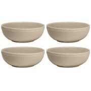 Scandi Living Dots aamiaiskulho 60 cl 4-pakkaus Beige