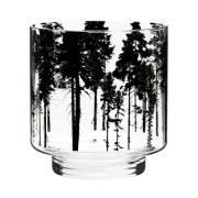 Muurla Nordic The Forest -kynttilälyhty/maljakko 17 cm Kirkas-musta