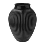 Knabstrup Keramik Knabstrup maljakko uritettu 35 cm Musta