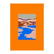 Paper Collective Orange Landscape -juliste 30 x 40 cm