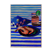 Paper Collective Shrimp & Stripes -juliste 70 x 100 cm