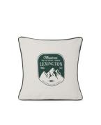 Lexington Mountain Logo tyynynpäällinen 50x50 cm Valko-vihreä