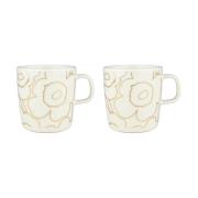 Marimekko Piirto Unikko muki 4 dl 2 kpl White-gold