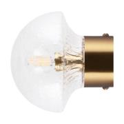 Globen Lighting Fungo kattovalaisin Ø16 cm Klar-harjattu messinki