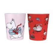 Rätt Start Mumin Lilla My tumblermukit 20 cl 2-pack. Punainen-vaaleanp...