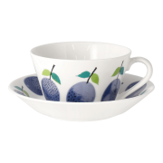 Gustavsbergs Porslinsfabrik Prunus teekuppi alustalla Ø15,3 cm 25 cl