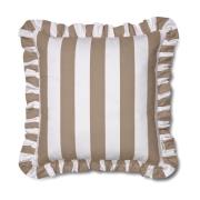 Classic Collection Tyynynpäällinen Ruffle Stripes 50x50 cm Beige