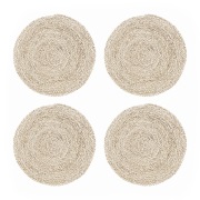 House Doctor Pyöreä tabletti ruoho 4/pk Luonnonvärinen