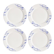 Scandi Living Havspil-leipälautanen 21 cm 4-pack sininen-valkoinen
