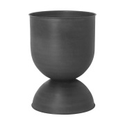 Ferm Living Hourglass ruukku, medium Ø41 cm Musta-tummanharmaa