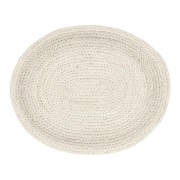 Dixie Braided pöytätabletti ovaali Ivory