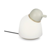 Belid Bird pöytälamppu 21,5 cm Hiekka-messinki-opaalilasi