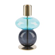 Holmegaard Bubble kynttilänjalka 14 cm Blå-smoke