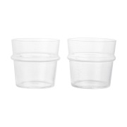 Ferm Living Boya juomalasi matala 30 cl 2-pack. Kirkas