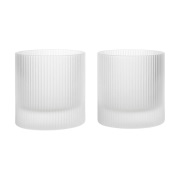 Ferm Living Ripple tumbler lasi 25 cl 2-pack Frosted