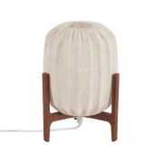 Watt & Veke Prisma pöytälamppu Dark ash-Natural, Mini Ø16×24,3 cm