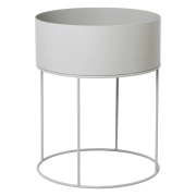 Ferm Living Ferm Living plant box pyöreä vaaleanharmaa