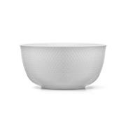 Lyngby Porcelæn Rhombe tarjoilukulho Ø22 cm valkoinen