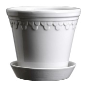 Bergs Potter Københavner ruukku lasitettu Ø16 cm Mineral White