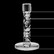 Orrefors Carat kynttilänjalka antrasiitti 183 mm