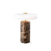 Design By Us Trip pöytävalaisin Ø17x21 cm marmori Tumma emperador-kiil...