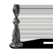 Ferm Living Gale kynttilänjalka 25 cm Blackened Aluminium