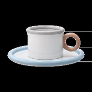 Scandi Living Chunky kuppi ja lautanen Sininen-harmaa