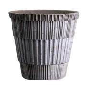 Bergs Potter Atlas raw ruukku aluslautasella Harmaa, Ø14 cm