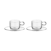 Kosta Boda Viva kuppi ja aluslautanen 30 cl 2-pack Selkeä