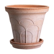 Bergs Potter Fleur ruukku aluslautasella 2 osaa Rosa, Ø14 cm