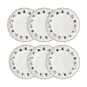 Wik & Walsøe Julemorgen lautanen Ø20 cm 6-pakkaus