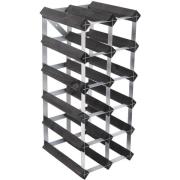 Traditional Wine Racks Black Ash -viinipulloteline, 15 pulloa