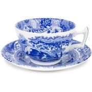 Spode Teekuppi ja lautanen, Blue Italian