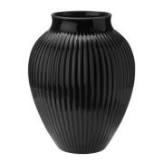 Knabstrup Keramik - Ripple Maljakko 27 cm Musta