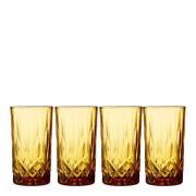 Lyngby Glas - Sorrento Highball Lasi 38 cl 4 kpl Amber