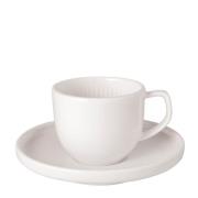 Villeroy & Boch - Afina Espressokuppi ja aluslautanen 5 cl Valkoinen