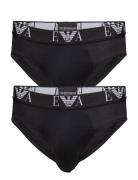 Mens Knit 2Pack Brie Y-sepalus Briefs Alushousut Black Emporio Armani