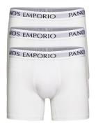 3Pk Base Bamboo Boxer Bokserit White Panos Emporio