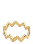 Strict Plain Zigzag Ring Gold Sormus Korut Gold Syster P