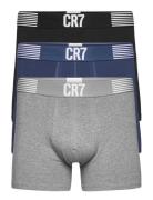 Cr7 Basic Trunk Organic 3-Pack Bokserit Multi/patterned CR7