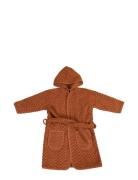 Bathrobe - Zigzag Rust 1-2 Years Aamutakki Kylpytakki Brown Filibabba