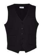 Superflex Knitted Waistcoat Puvun Liivi Black Lindbergh