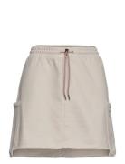 W. Pocket Sweat Skirt Lyhyt Hame Beige Svea