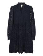 Yasholi Ls Dress S. Noos Lyhyt Mekko Navy YAS