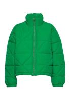 Elina Puffer Jacket Vuorillinen Takki Topattu Takki Green Gina Tricot