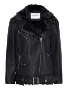 Carrie Shearling Biker Jacket Nahkatakki Black Stand Studio