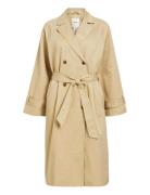 Objclara Keily Trench Coat Noos Trenssi Takki Beige Object