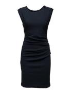 India Round-Neck Dress Lyhyt Mekko Navy Kaffe