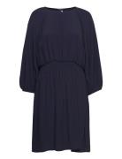 D1. Boatneck Dress Lyhyt Mekko Navy GANT