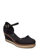 Basic Closed Toe Mid Wedge Kiilakorkokengät Black Tommy Hilfiger